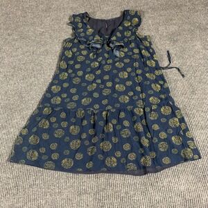 Gap Dress Womens Medium Blue Sleeveless Tie Up AOP Lined Flare‎ Lightweight Flow